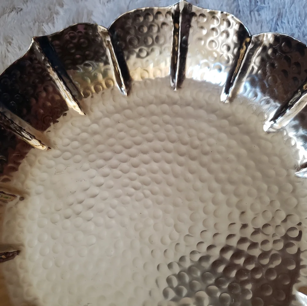 NWT Pier 1 Golden Flower Large Decorative Platter